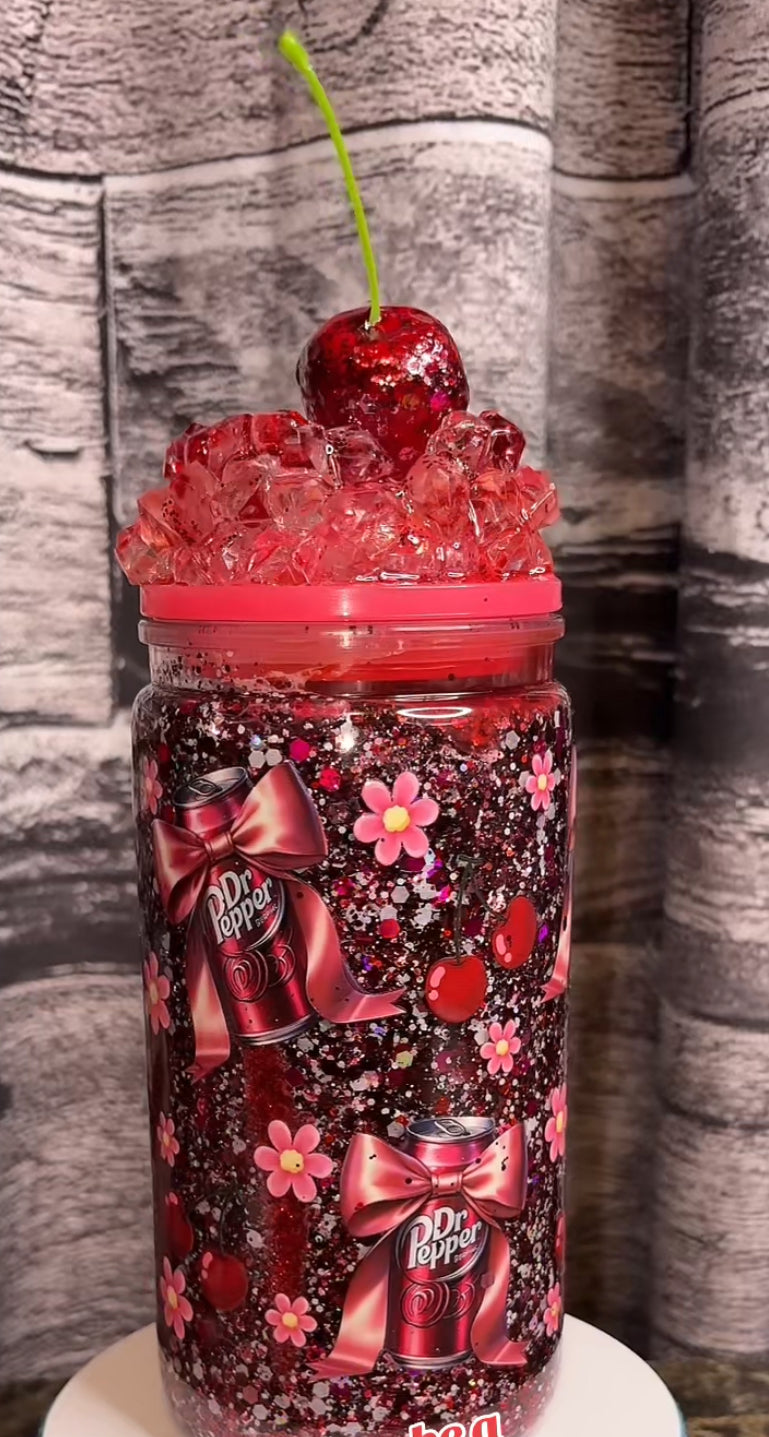 Icy Dr. Pepper snowglobe