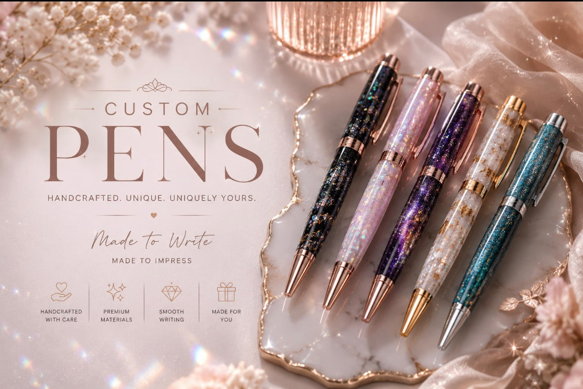 Custom Epoxy Glitter Pen | Handmade by TootieFruity Creations
