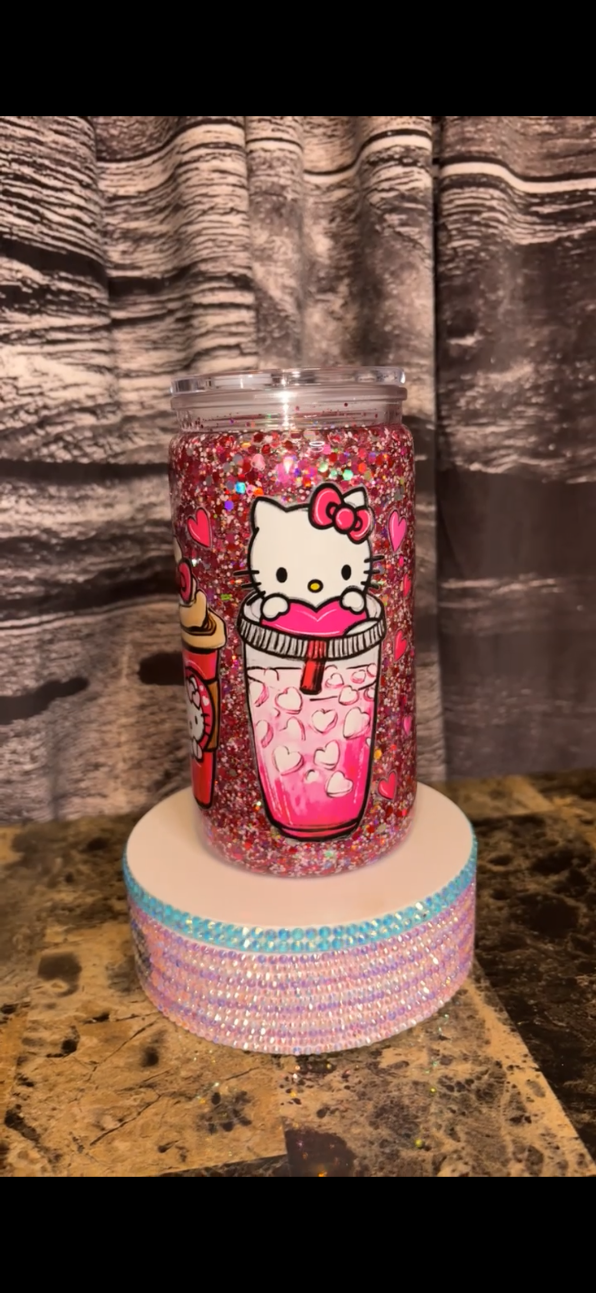 Glitter Swirl Sipper
