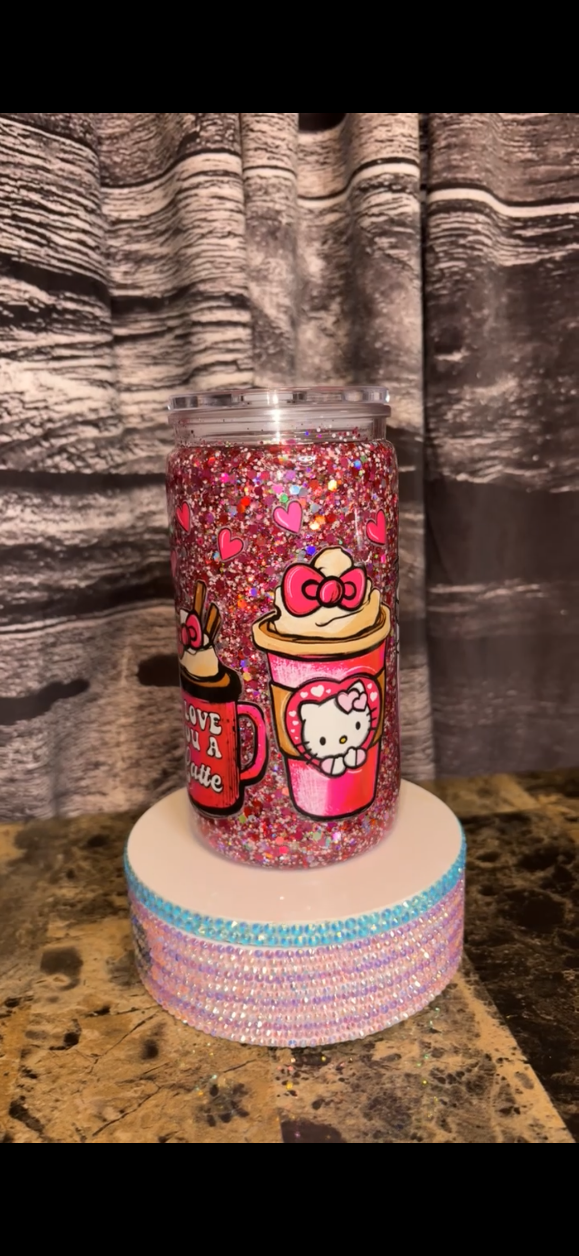 Glitter Swirl Sipper