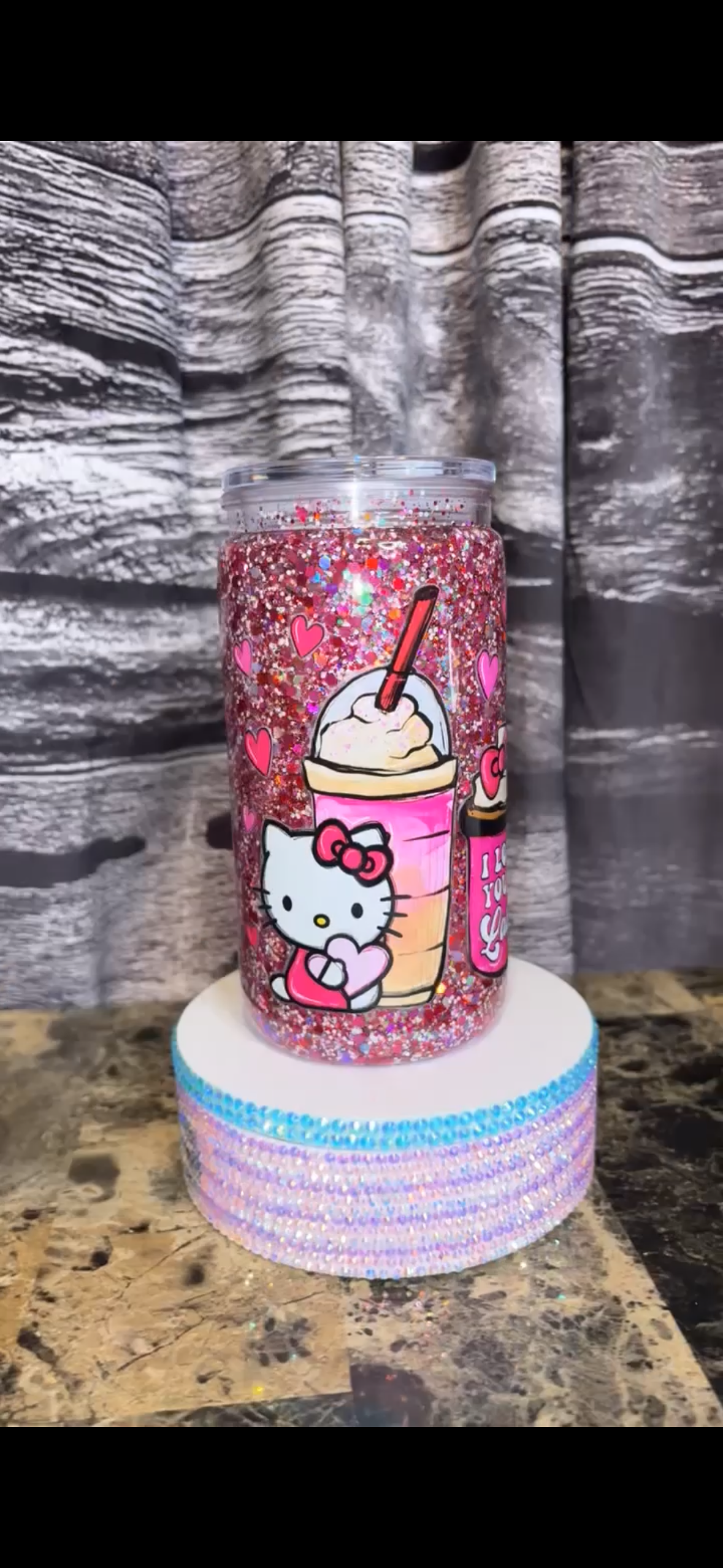 Glitter Swirl Sipper