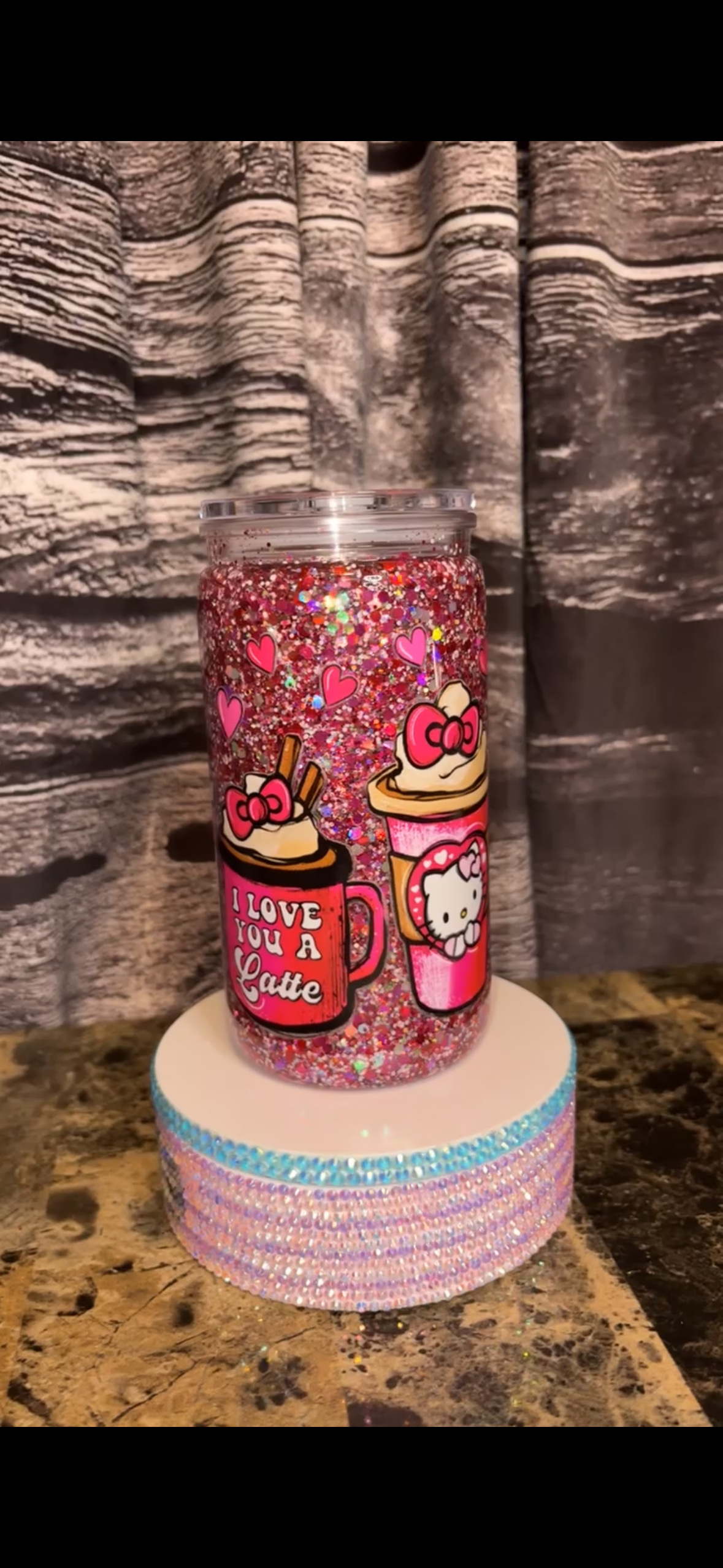 Glitter Swirl Sipper