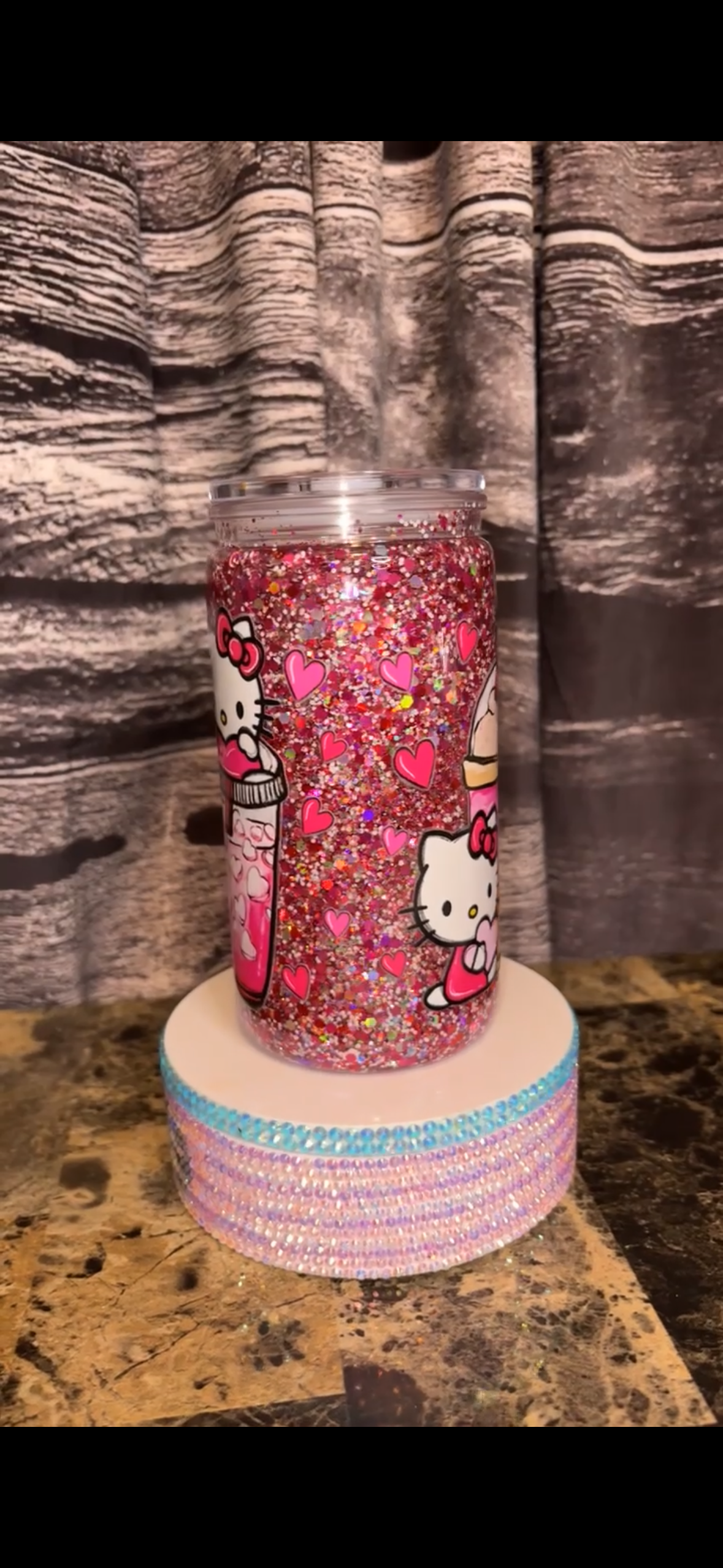 Glitter Swirl Sipper